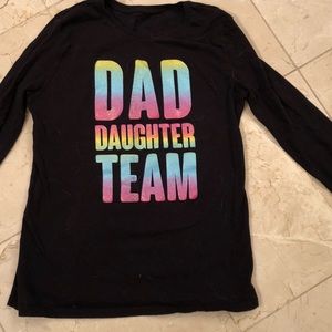 Girls long sleeve graphic tee in size large